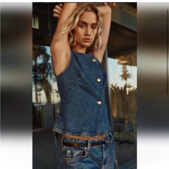 ZARA Z1975 DENIM VEST - Picture 2 of 5